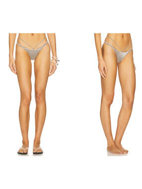 Isa Boulder Weather Bikini Bottom Silver Slate size m NWT $170msrp
